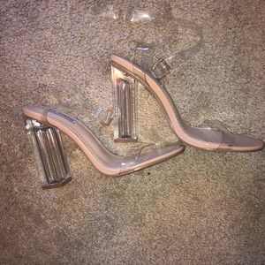 Fashion Nova: size 5.5, Glass Slipper Heels